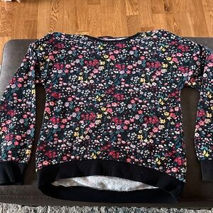 No Boundaries Floral Crew Neck Sweater - Multicolor